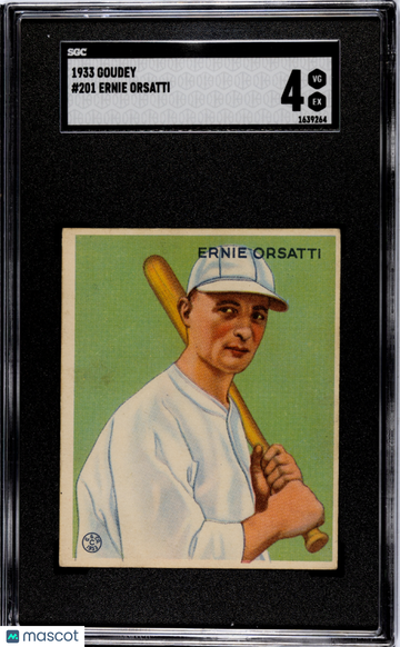 1933 Goudey Ernie Orsatti #201 SGC 4
