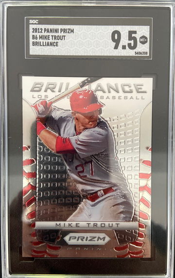2012 Mike Trout Prizm ROOKIE Brilliance SGC 9.5