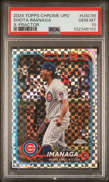 2024 Topps Chrome Update Xfractor Shota Imanaga #USC95 PSA 10