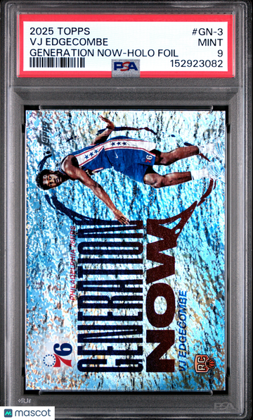 2025-26 Topps Generation Now VJ Edgecombe #GN-3 Holo Foil RC Rookie PSA 9