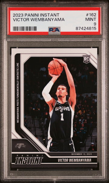 2023 PANINI INSTANT NBA VICTOR WEMBANYAMA #162 RC ROOKIE PSA 9