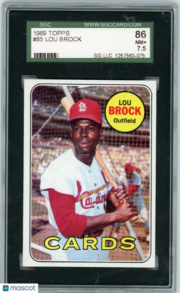 1969 Topps Lou Brock #85 SGC 7.5