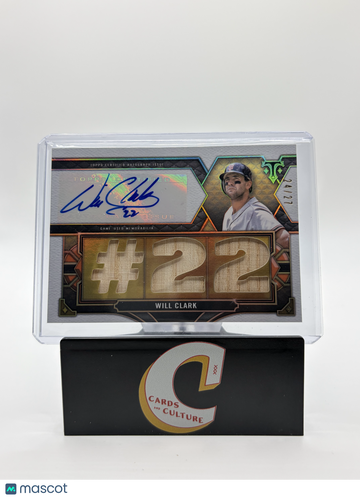 2022 Topps Triple Threads Will Clark #TTAR-WCL2 /27 Triple Relic Game-Used Memorabilia