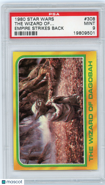 1980 Star Wars Empire Strikes Back The Wizard Of Dagobah #308 PSA 9