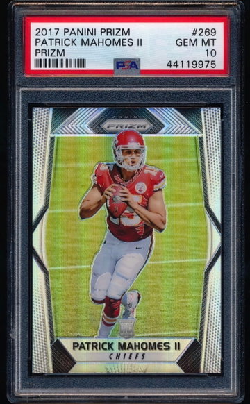 Patrick Mahomes 2017 Prizm Silver RC PSA 10