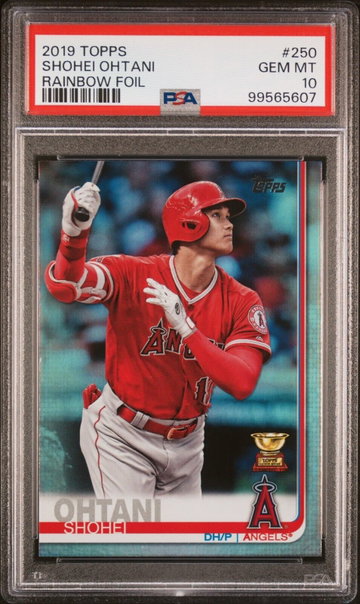 2019 Topps #250 Shohei Ohtani SWINGING RAINBOW FOIL PSA 10 Gem Mint