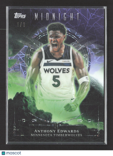 2025 Topps Midnight Anthony Edwards #NV-4 Night Vision 1/1