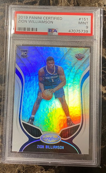 2019 panini certified Zion Williamson #151 mint 9 psa