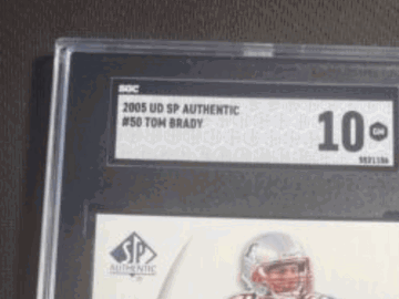 2005 UD SP Authentic Tom Brady SGC 10