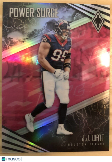 J.J. Watt 2017 Phoenix #PS-3 Power Surge Pink Parallel #148/199 Houston Texans