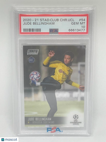 2020 Stadium Club Chrome UEFA Champions League Jude Bellingham #54 PSA 10