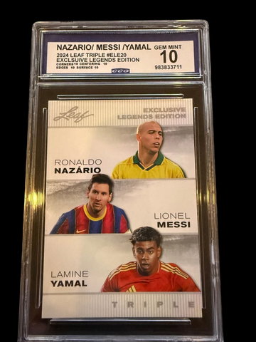 2024 Leaf Triple | Ronaldo, Messi, Yamal | CCG 10