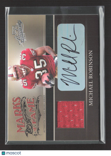 2006 Playoff Absolute Memorabilia Marks of Fame Michael Robinson #MF-43 Authentic Event-Worn Jersey Auto