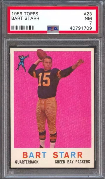 1959 Topps #23 Bart Starr PSA 7