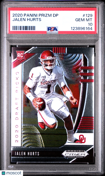 2020 Panini Prizm Draft Picks Jalen Hurts #129 Rookie PSA 10