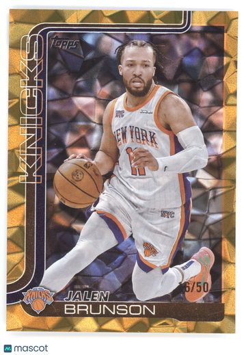 2025 Topps Jalen Brunson #14 Gold Diamante /50