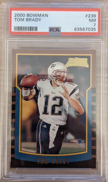 2000 Bowman Tom Brady Rookie Card RC #236 PSA 7