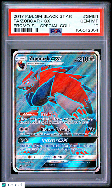 2017 Pokemon SM Black Star Promo Zoroark GX PSA 10 #SM84