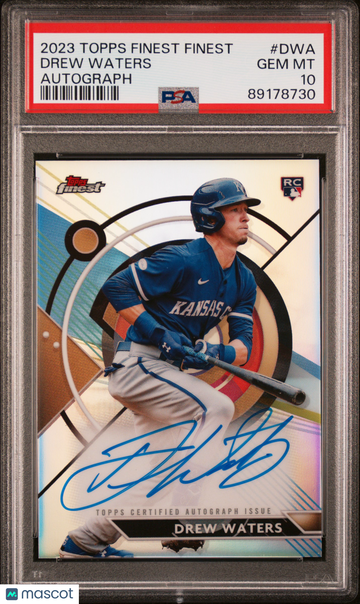 2023 Topps Finest Finest Autographs Drew Waters #DWA PSA 10