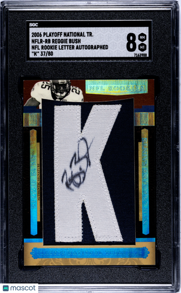 2006 Playoff National Treasures Reggie Bush #NFLR-RB NFL Rookie Letter Autograph "K" SGC 8