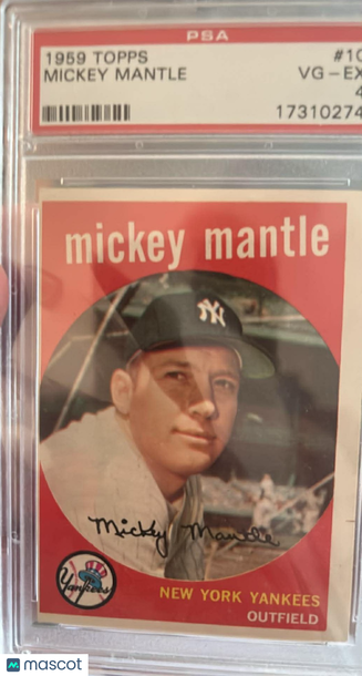 1959 Topps Mickey Mantle #10 PSA 4