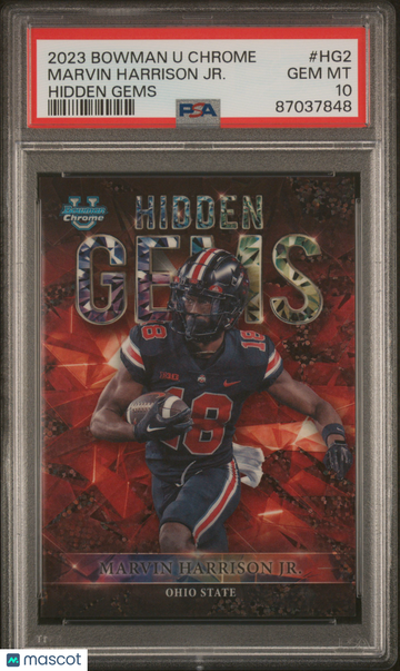 2023 Bowman University Chrome Hidden Gems Marvin Harrison JR. #HG2 PSA 10