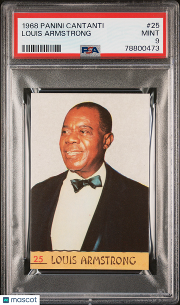 1968 Panini Cantanti Louis Armstrong #25 PSA 9