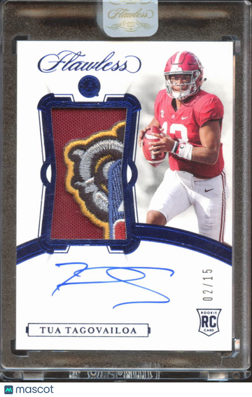 2020 Panini Flawless Collegiate Tua Tagovailoa #106 /15 Patch RC