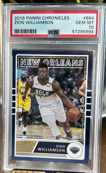 2019 Panini Chronicles #664 Zion Williamson Rookie Classics Pelicans Psa 10 Gem!