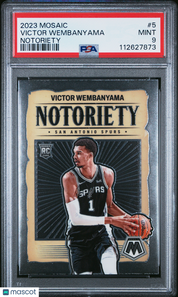 2023 Panini Mosaic Notoriety Victor Wembanyama #5 PSA 9