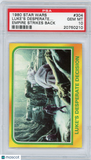 1980 Star Wars Empire Strikes Back Luke's Desperate.. . #304 PSA 10