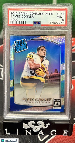 2017 Panini Donruss Optic James Conner #172 Holo PSA 9