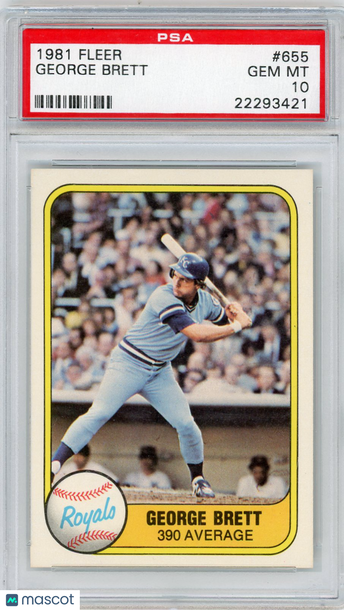 1981 Fleer George Brett #655 PSA 10