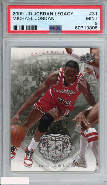 2009 UPPER DECK JORDAN LEGACY MICHAEL JORDAN #31 CHICAGO BULLS HOF PSA 9 MINT
