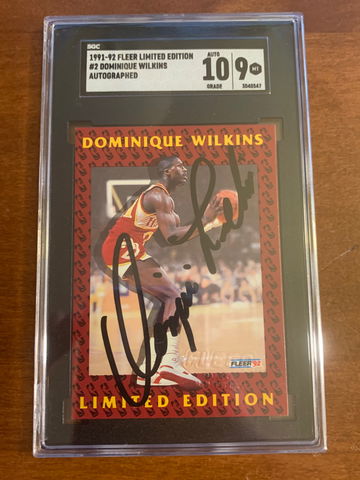 Dominique Wilkins - 1991/1992 Fleer Limited Edition  - Autographed (pulled from fleer pack!!)