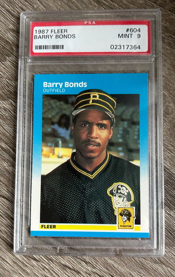 1987 Fleer Barry Bonds Rookie #604 PSA 9 Mint