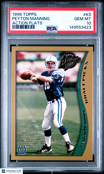 1998 Topps Action Flats Peyton Manning #K5 PSA 10