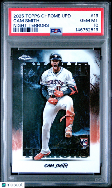 2025 Topps Chrome Update Night Terrors Cam Smith #19 PSA 10