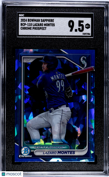 2024 Bowman Sapphire Lazaro Montes #BCP-110 Chrome Prospect SGC 9.5