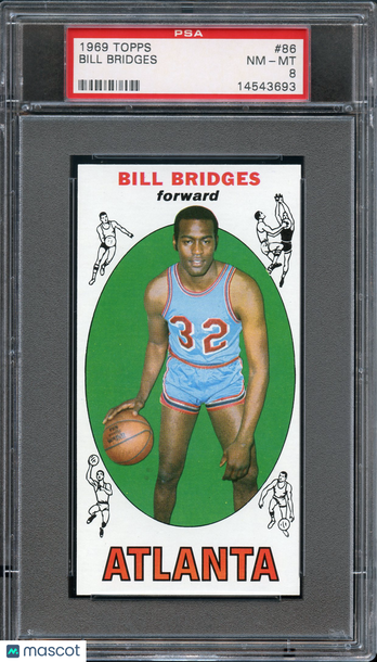 1969 Topps Bill Bridges #86 PSA 8