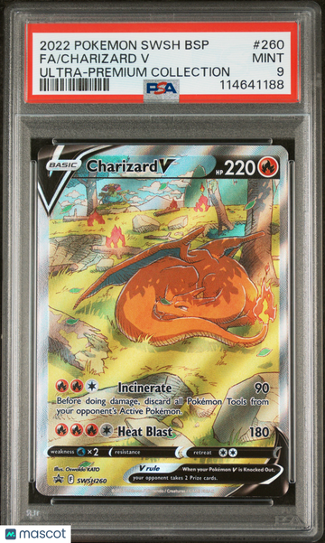 2022 Pokemon Swsh Black Star Promo Charizard V PSA 9 #260