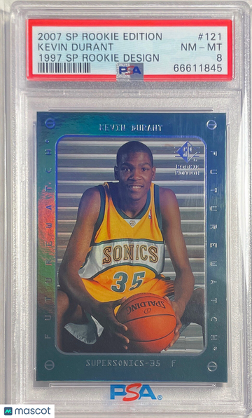 2007 SP Rookie Edition Kevin Durant #121 1997 Design PSA 8