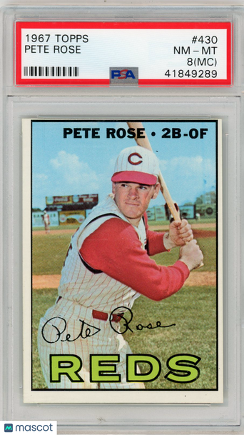 1967 Topps Pete Rose #430 MC PSA 8