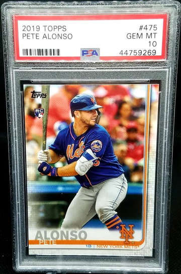 Pete Alonso 2019 Topps RC Rookie Series 2 Graded #475  PSA Gem Mint 10