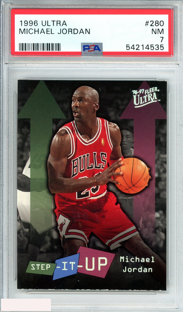 1996 ULTRA MICHAEL JORDAN #280 CHICAGO BULLS HOF! PSA 7 NM