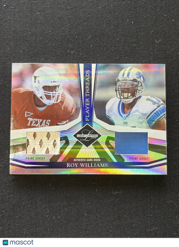 2006 Donruss Playoff Leaf Limited Player Threads Roy Williams #PT 15 /30 Prime Jersey Authentic Game-Worn