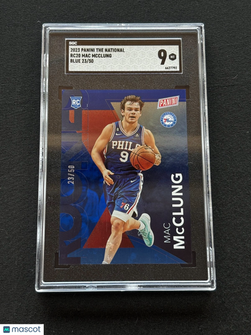 2023 Panini Mac McClung #RC20 Blue Rookie SGC 9