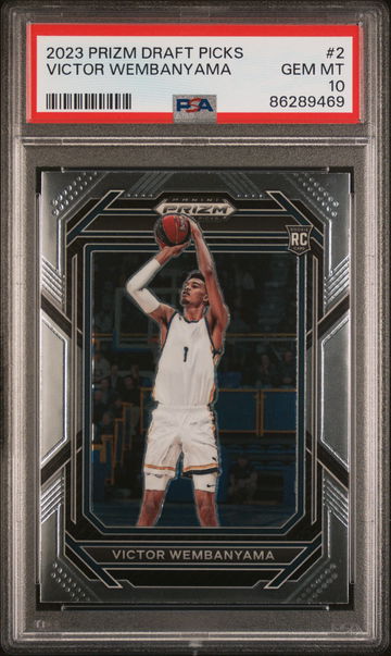 2023 PANINI PRIZM DRAFT PICKS VICTOR WEMBANYAMA #2 RC ROOKIE PSA 10