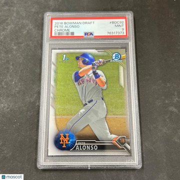 2016 Bowman Draft Pete Alonso #BDC92 Chrome PSA 9
