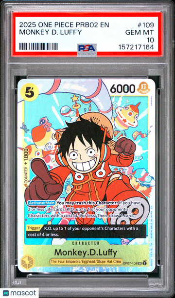 Monkey D. Luffy PSA 10 #109